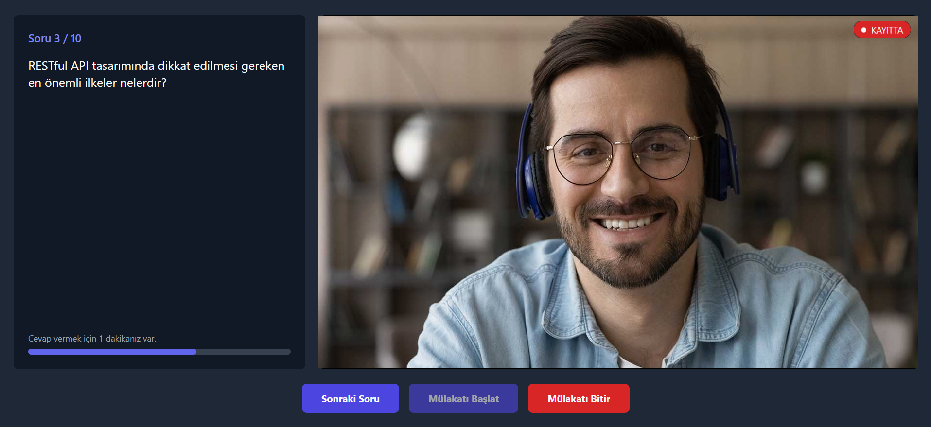 Mülakat Yönetim Paneli Ekran Görüntüsü